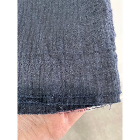 LOGO by Lori Goldstein Beach to Street Cotton Gauze Crop Ankle Pants Sz LP Black - Picture 4 of 9